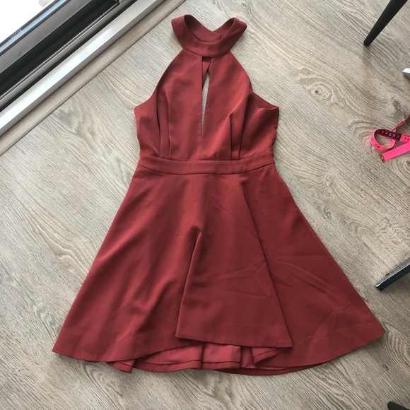 C/ MEO Collective | Maroon Halter Dress - Picture 3 of 12